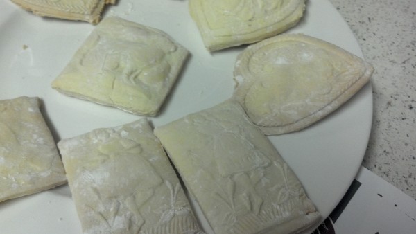 Different dough thickness resulted in different size cookies. 